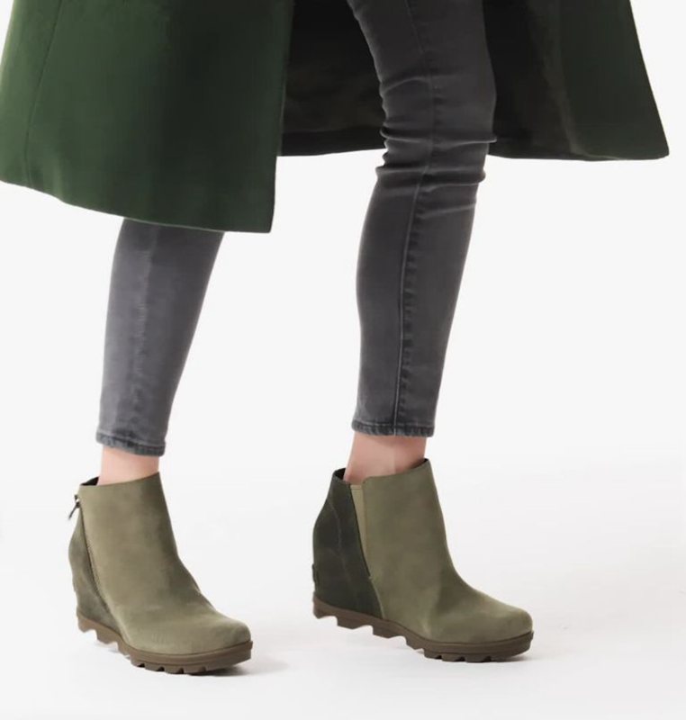 Womens Wedges Olive - Sorel Joan of Arctic™ II Zip Bootie - 026-IREYDU